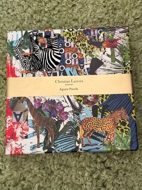 Christian Lacroix Multicolor Safari Puzzle with Black & Gold Band